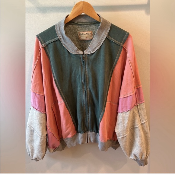 NWOT Free People Starburst Bomber - Picture 2 of 3